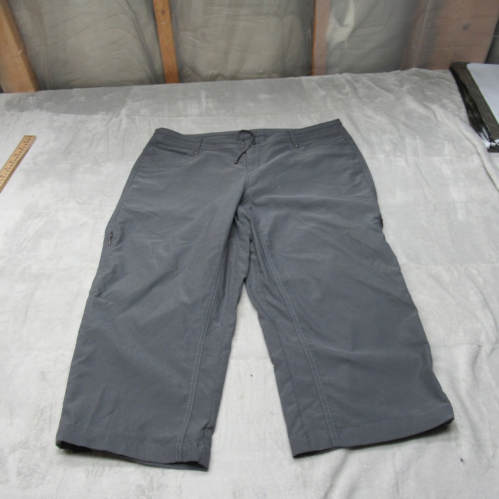 KUHL Kuhl Trekr Kapri HIking Pants Womens 12 Gray String Quick Dry Pullon 34x19